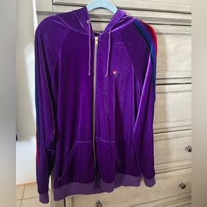Aviator Nation purple Velvet sweater